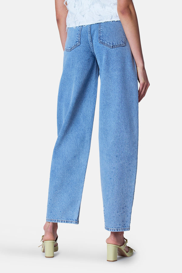 Jeans wide Light blue denim - Astrid Black Label