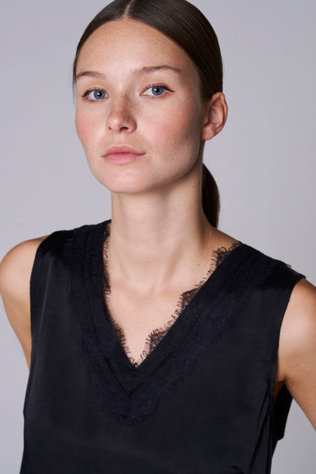 Tanktop Black denim - Astrid Black Label