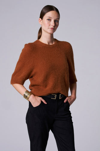 Pull met ronde hals - Bruin - Astrid Black Label