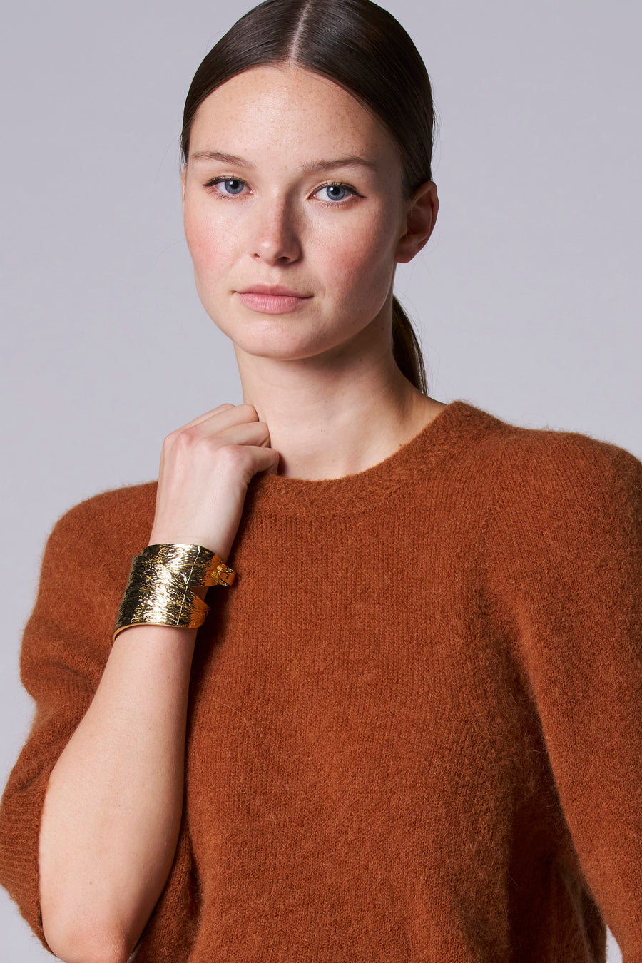 Pull met ronde hals - Bruin - Astrid Black Label