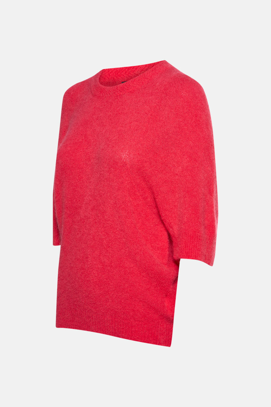 T-shirt rose avec col rond d'Astrid Black Label, texture douce et manches courtes.