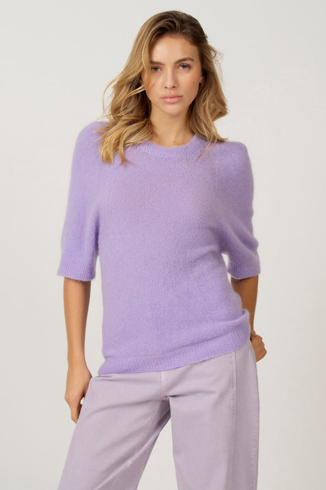 Pull met ronde hals - paars