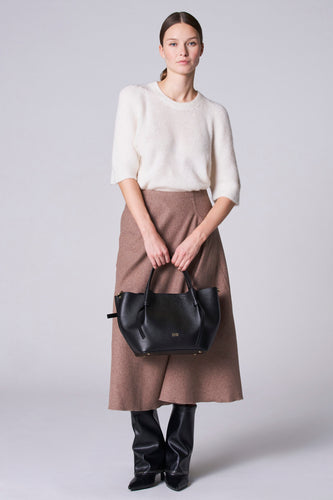 Pull met ronde hals - wit - Astrid Black Label