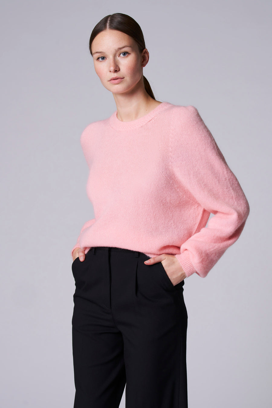 Pull met ronde hals - roze - Astrid Black Label