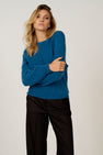 Pull met ronde hals - blauw