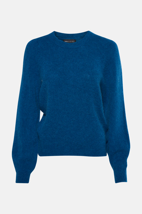 Pull met ronde hals - blauw
