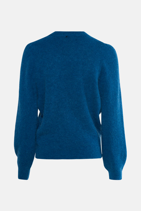 Pull met ronde hals - blauw