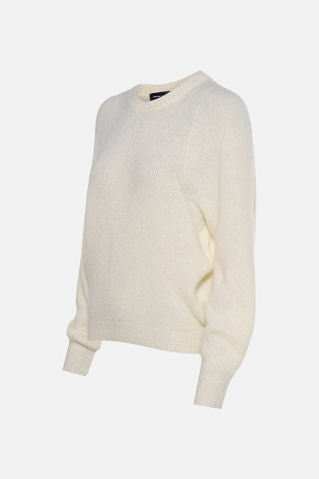 Pull met ronde hals - ecru