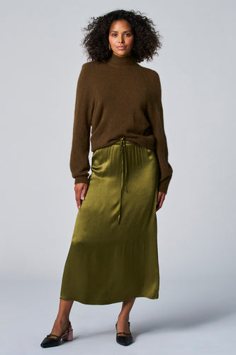 Pull met rolkraag - Kaki