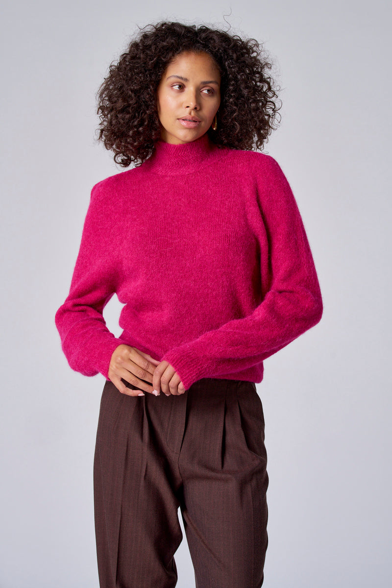 Pull col roulé Rose - Astrid Black Label