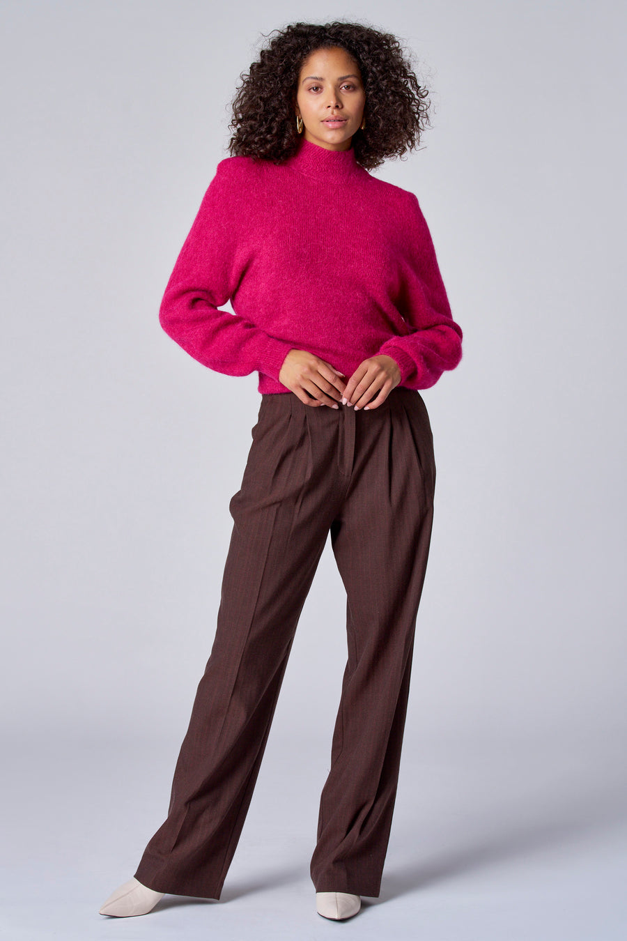 Pull à col roulé - rose - Astrid Black Label