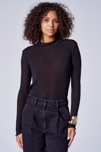 T-shirt met lange mouwen - Zwart