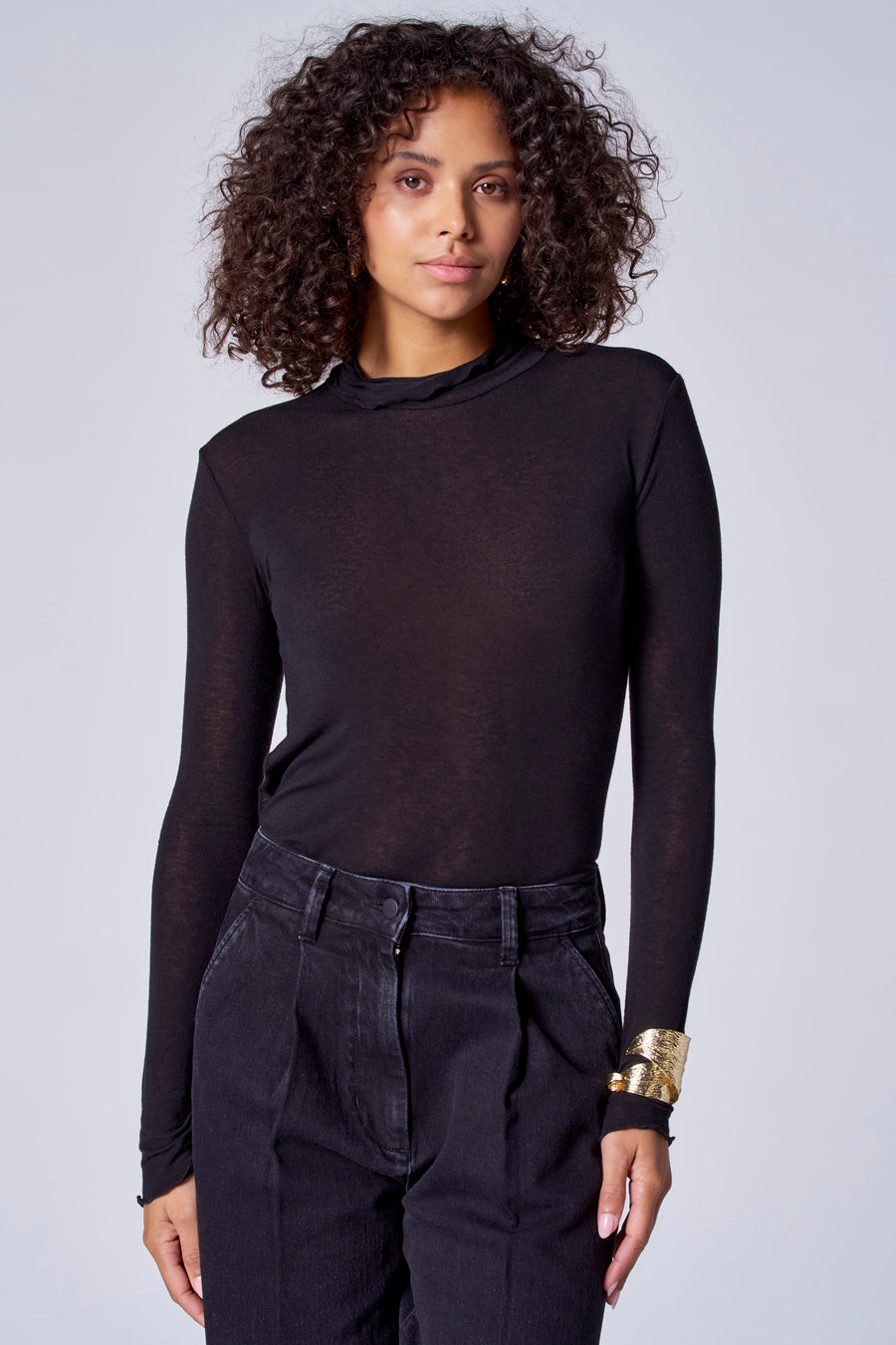 T-shirt met lange mouwen - Zwart
