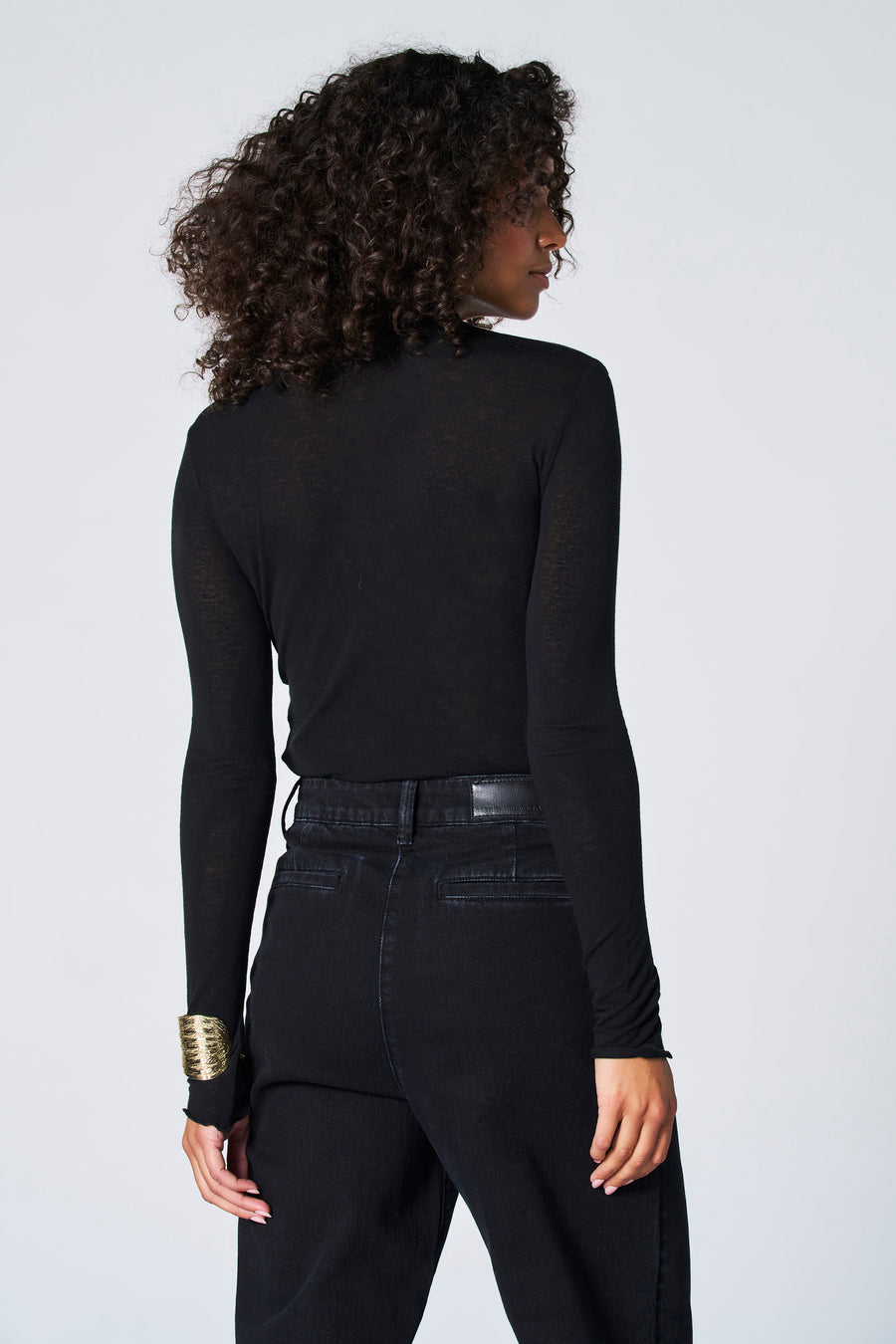 T-shirt met lange mouwen - Zwart