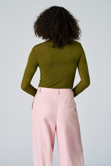 Top uni manche longue Vert - Astrid Black Label