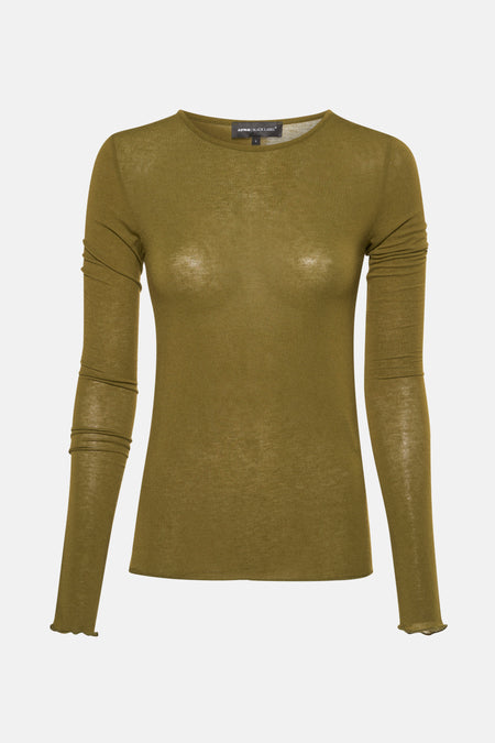Top uni manche longue Vert - Astrid Black Label