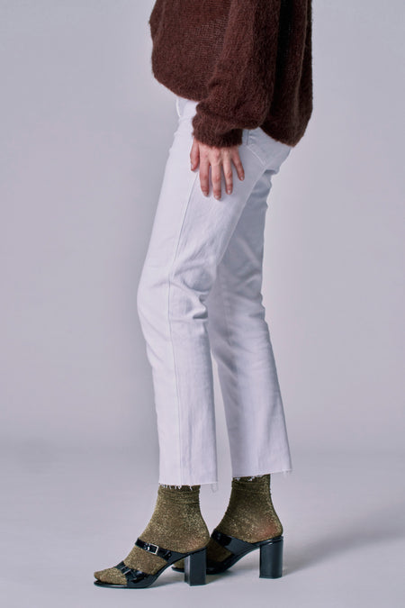 Jeans 7/8 White denim - Astrid Black Label
