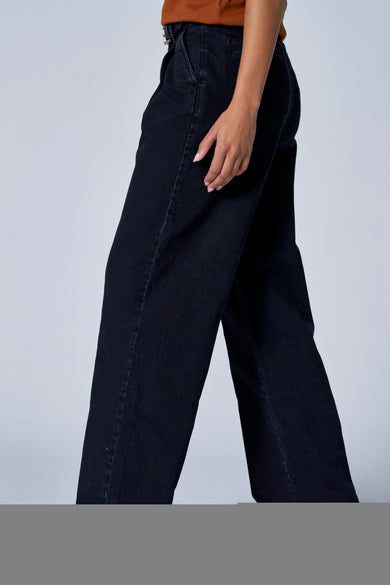 Jeans wide Black denim - Astrid Black Label