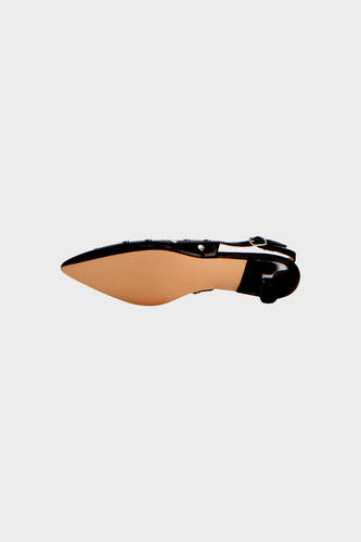 Escarpins noirs Astrid Black Label, avec un talon bas et une bride.