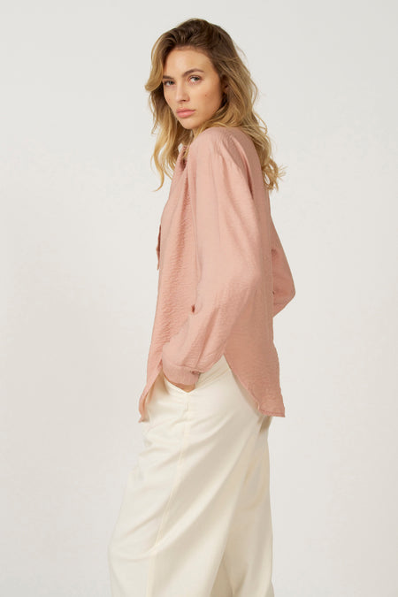 Blouse met lange mouwen - roze
