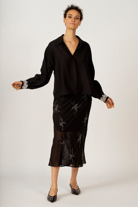 Hemd met lange mouwen - zwart