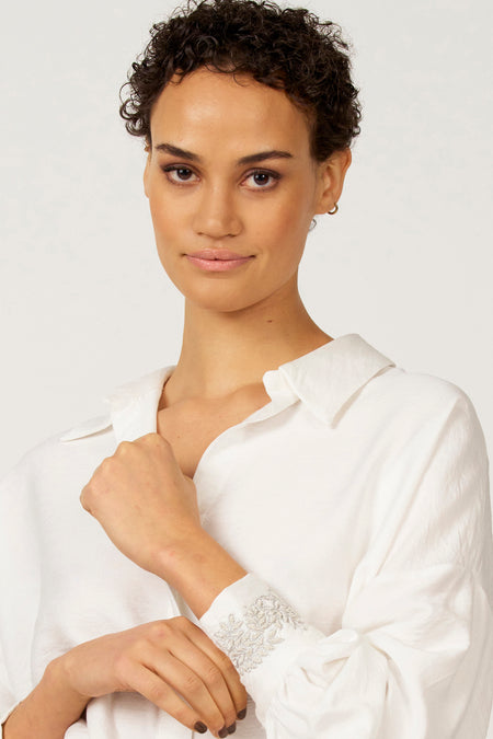 Hemd met lange mouwen - wit