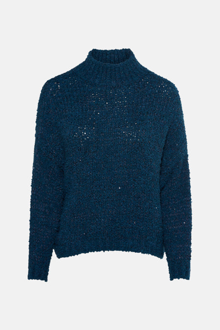 Pull col O bleu - Astrid Black Label