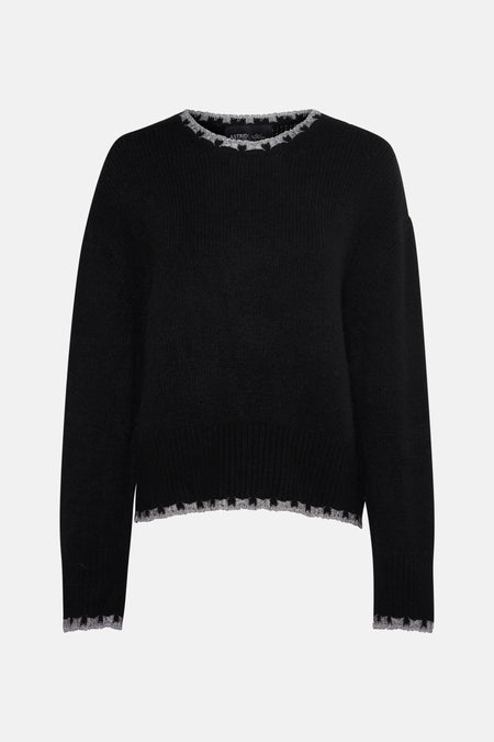 Pull à col rond - noir