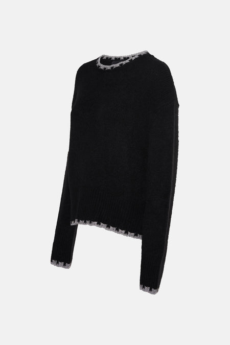 Pull à col rond - noir