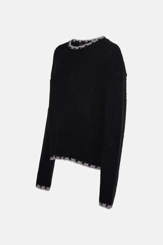 Pull met ronde hals - zwart - Astrid Black Label