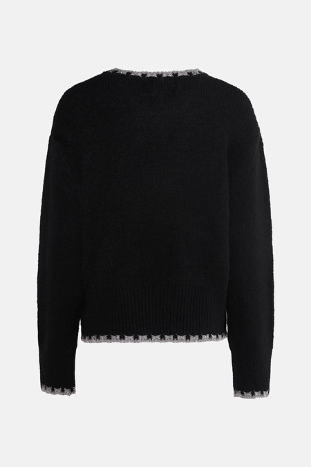 Pull à col rond - noir