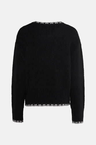 Pull met ronde hals - zwart - Astrid Black Label