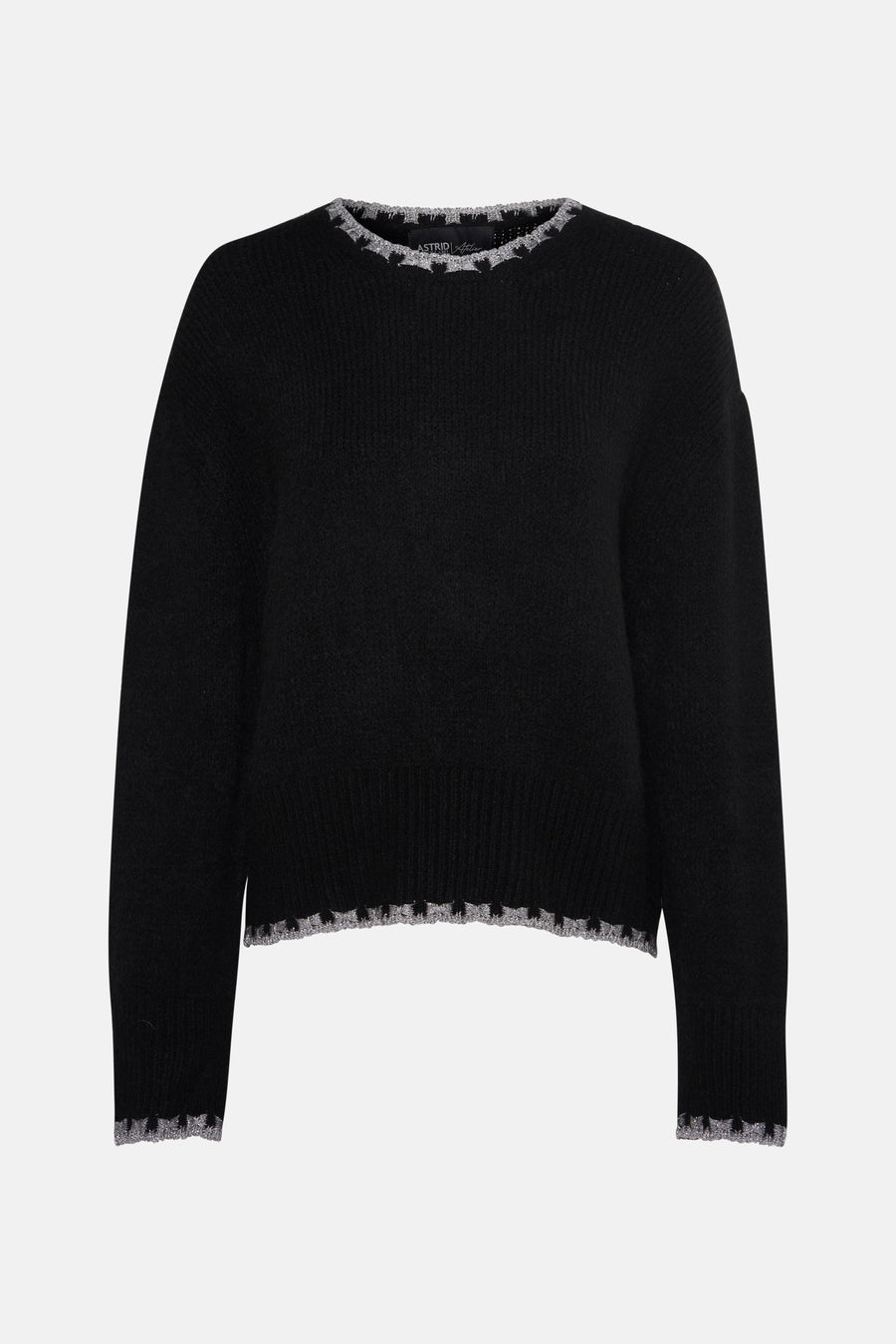 Pull met ronde hals - zwart - Astrid Black Label