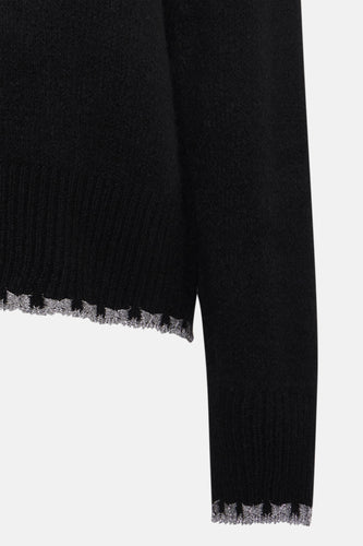 Pull met ronde hals - zwart - Astrid Black Label