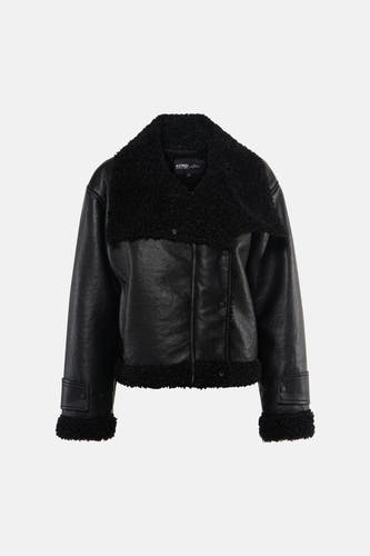 Veste en similicuir - noir