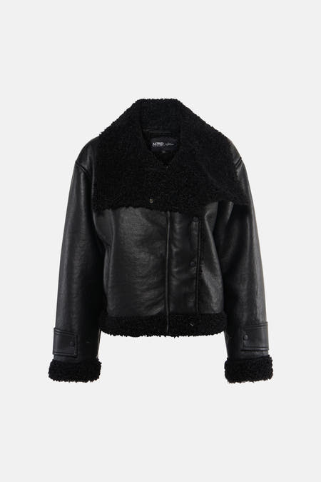 Veste en similicuir - noir