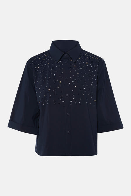 Blouse met 3/4 mouw - blauw