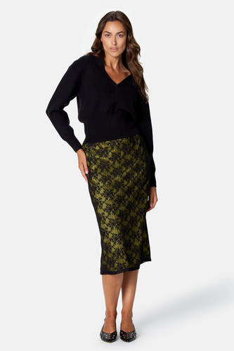 Pull V-hals - zwart