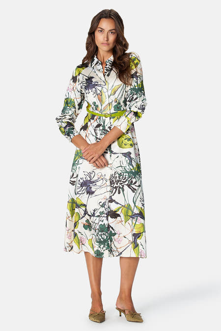 Robe à manches longues - multicolore