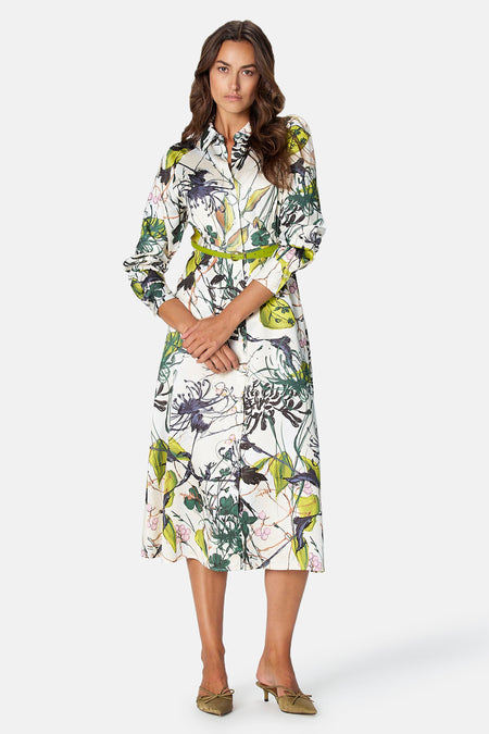 Robe à manches longues - multicolore