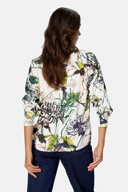 Blouse à manches longues - multicolore
