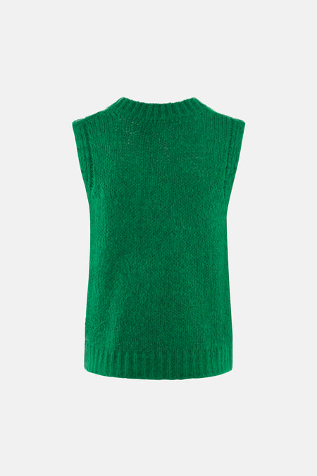 Giletkorte zonder mouw - groen