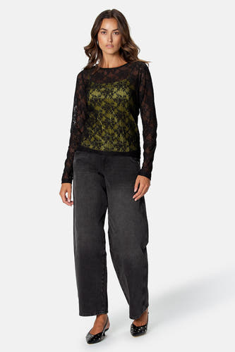 Blouse à manches longues - noir