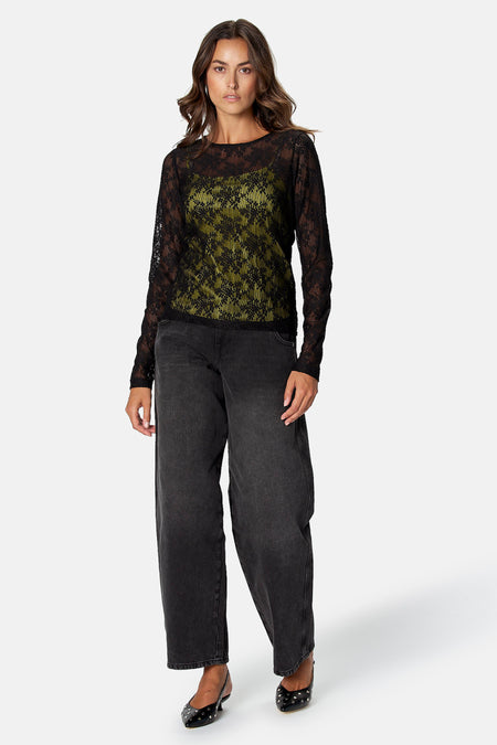 Blouse met lange mouwen - zwart
