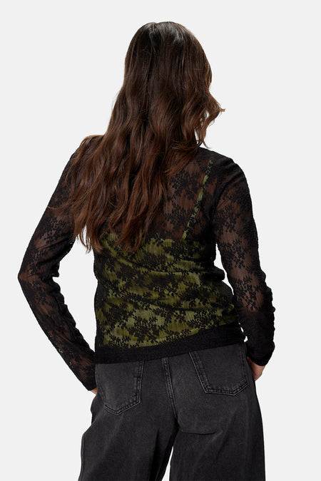 Blouse à manches longues - noir