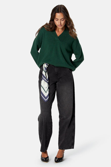 Pull V-hals - groen