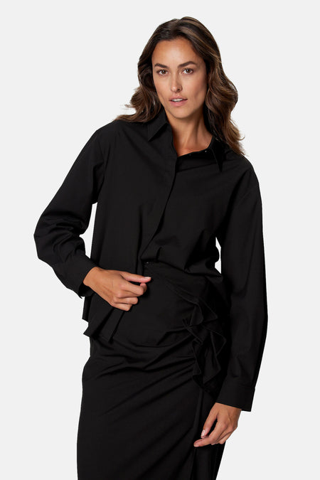 Blouse met lange mouwen - zwart