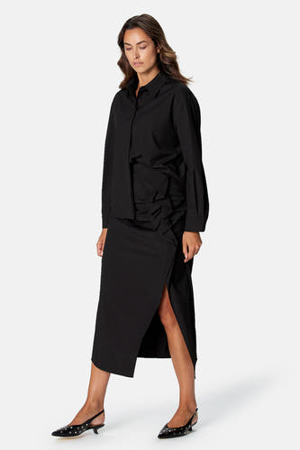Blouse à manches longues - noir