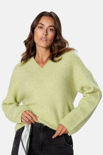 Pull V-hals - groen