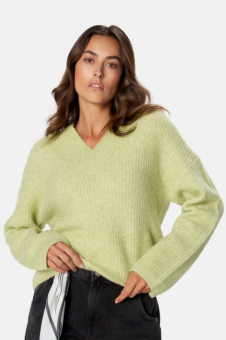 Pull V-hals - groen